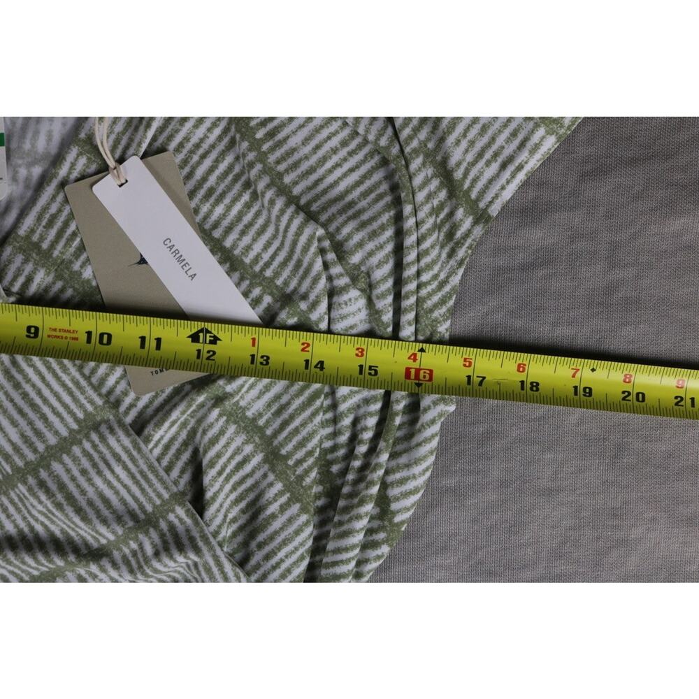New Tommy Bahama Dress L Green Carmela Bungalow Bay Stripe Faux Wrap Maxi UPF 30 - Picture 13 of 14